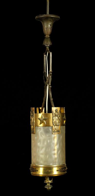 Appraisal: - Art Deco Hanging Light Fixture Art Deco hanging light