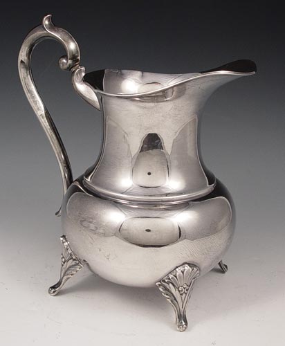 Appraisal: STERLING WATER PITCHER Simply marked Sterling no makers name or