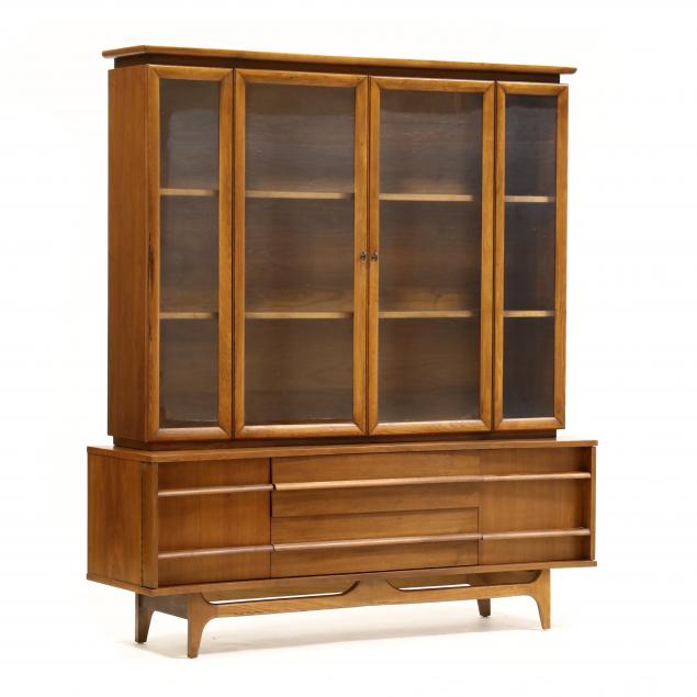 Appraisal: AMERICAN MID-CENTURY WALNUT BUFFET AND HUTCH s Young Manufacturing Company