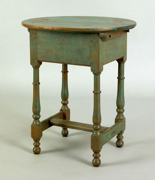 Appraisal: Pennsylvania painted walnut diminutive tavern table ca with an oval