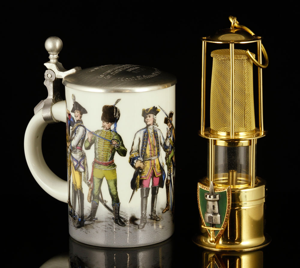 Appraisal: - Brass Lantern and Kurt Hammer Stein Lot of two