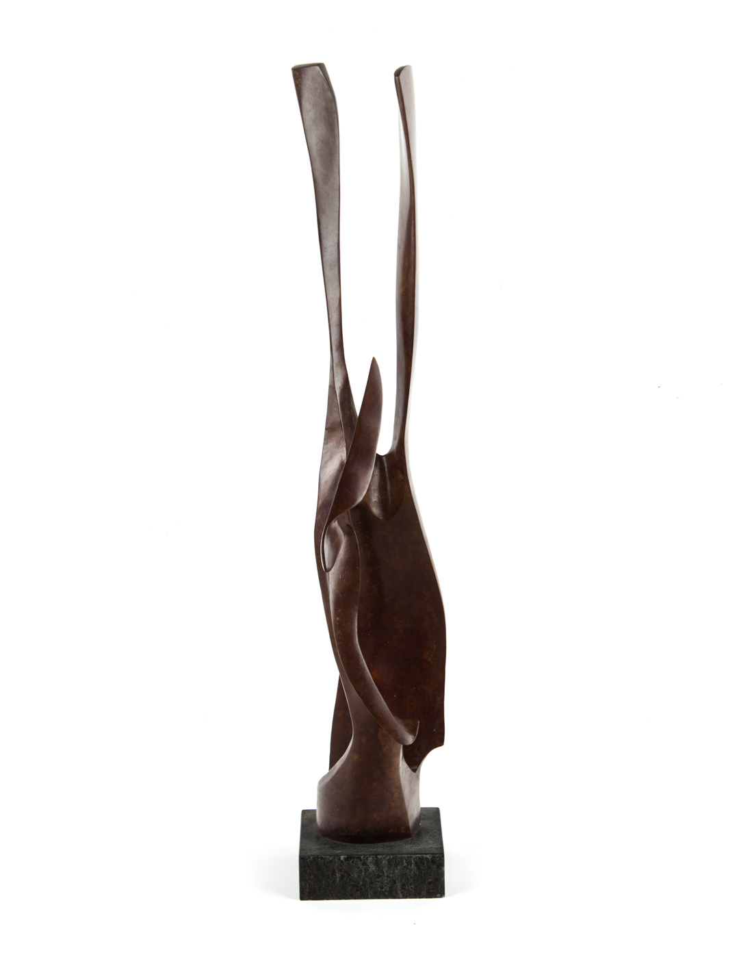 Appraisal: Robert Coffin abstract bronze American Contemporary Abstract bronze form signed