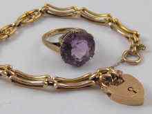 Appraisal: A ct gold gate bracelet with padlock approx weight grams