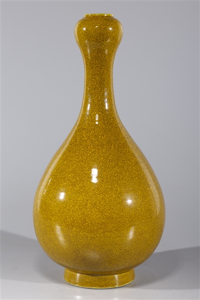 Appraisal: Chinese yellow crackle glazed porcelain vase overall good condition H