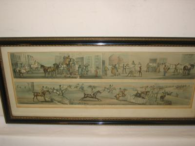 Appraisal: ENGLISH SCHOOL Equestrian Scenes set of six coloured lithographs one