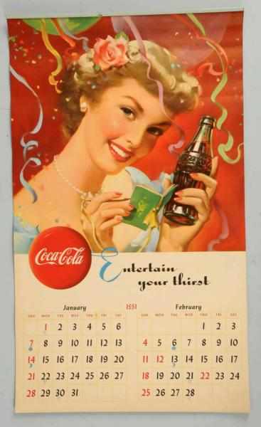 Appraisal: Coca-Cola Calendar Complete bright example with only very minor marks