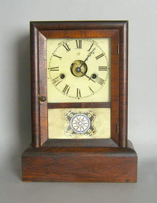 Appraisal: Seth Thomas rosewood veneer mantle clock h