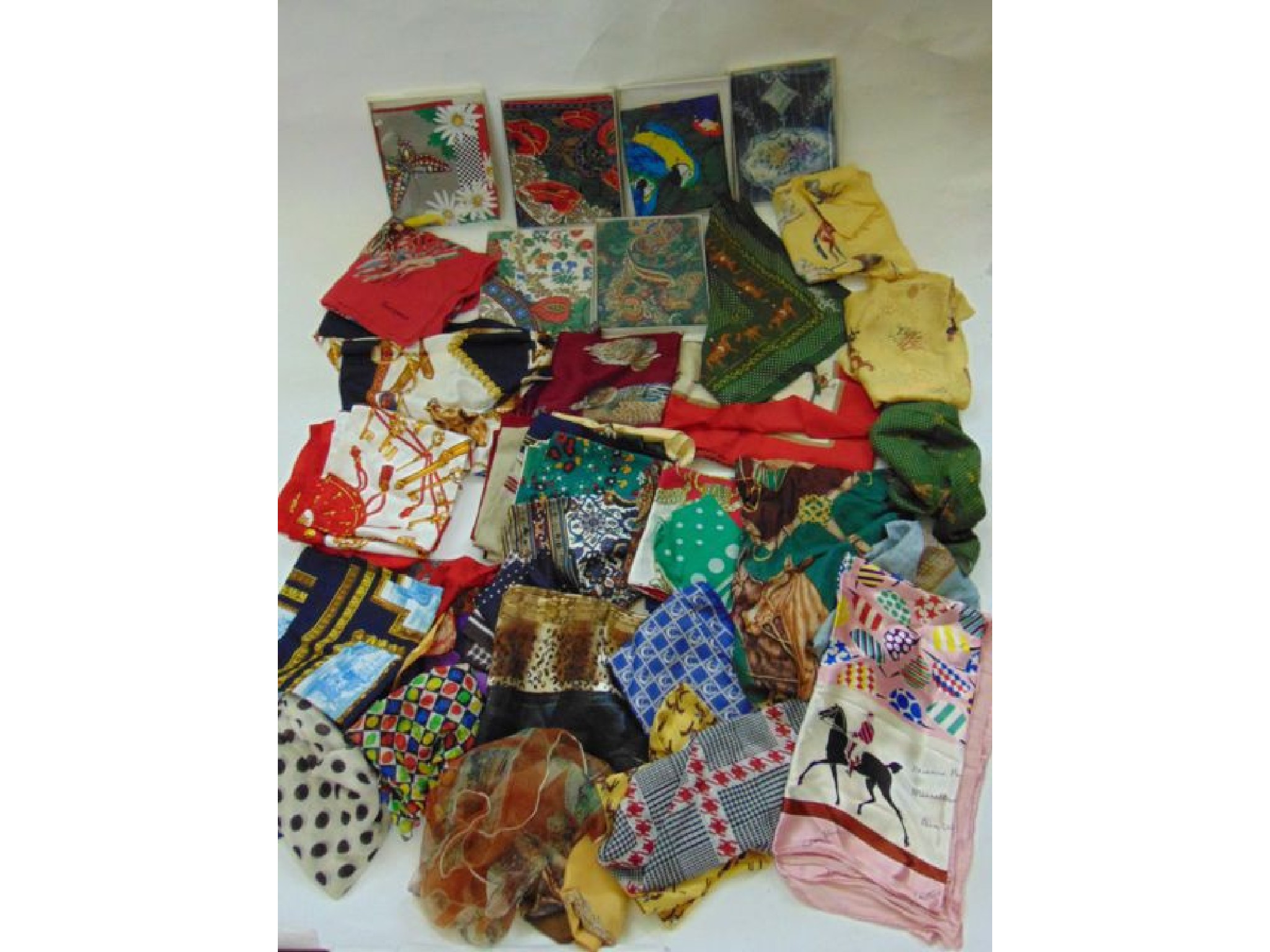 Appraisal: A large section of ladies good quality silk scarves to