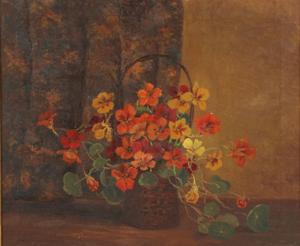 Appraisal: Leota Williams Loop American - floral still life with pansies