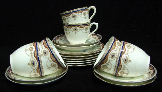 Appraisal: A Royal Doulton part tea set comprising six cups saucers