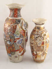 Appraisal: Two Japanese ceramic vases of very similar baluster form with