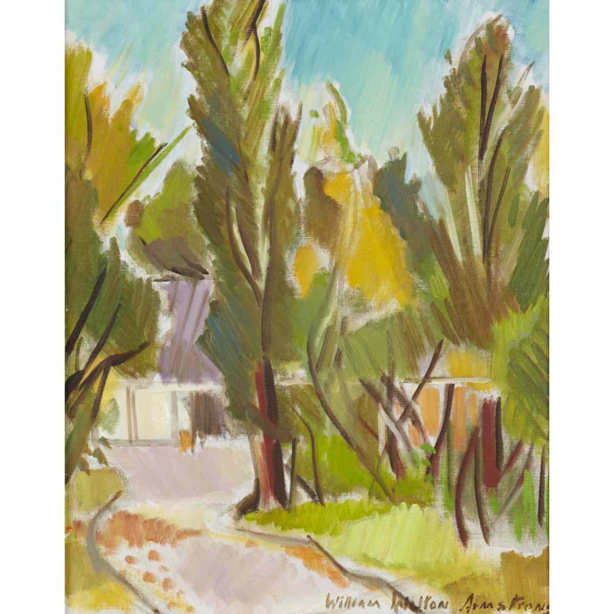 Appraisal: WILLIAM WALTON ARMSTRONG HOME WITHIN TALL TREES Medium oil on