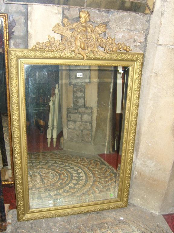 Appraisal: A th century gilt framed wall mirror of rectangular form