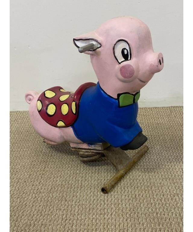 Appraisal: Childs metal pig playground ride circa 's originally it had