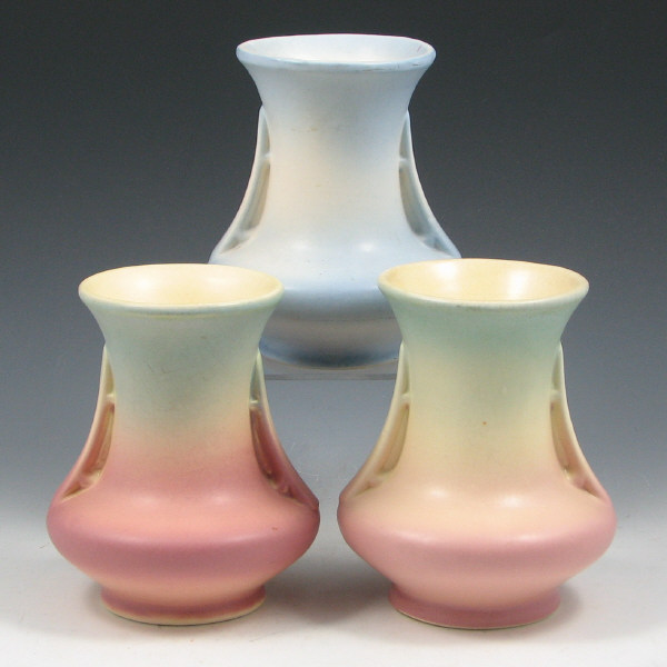 Appraisal: Hull Sueno - - Vases Three - Mint Lot of