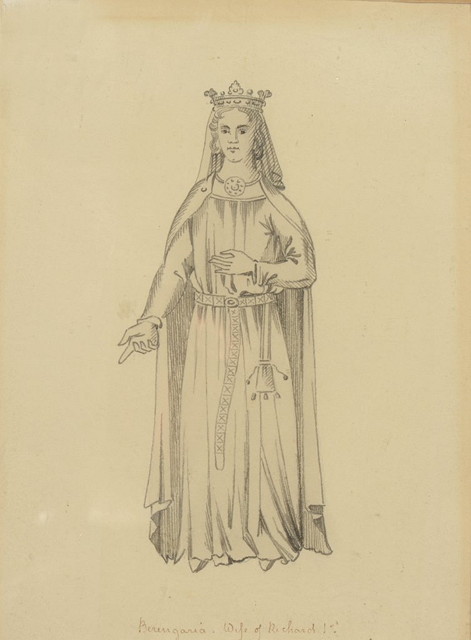 Appraisal: A pencil study of Berengaria of Navarre Queen of Richard