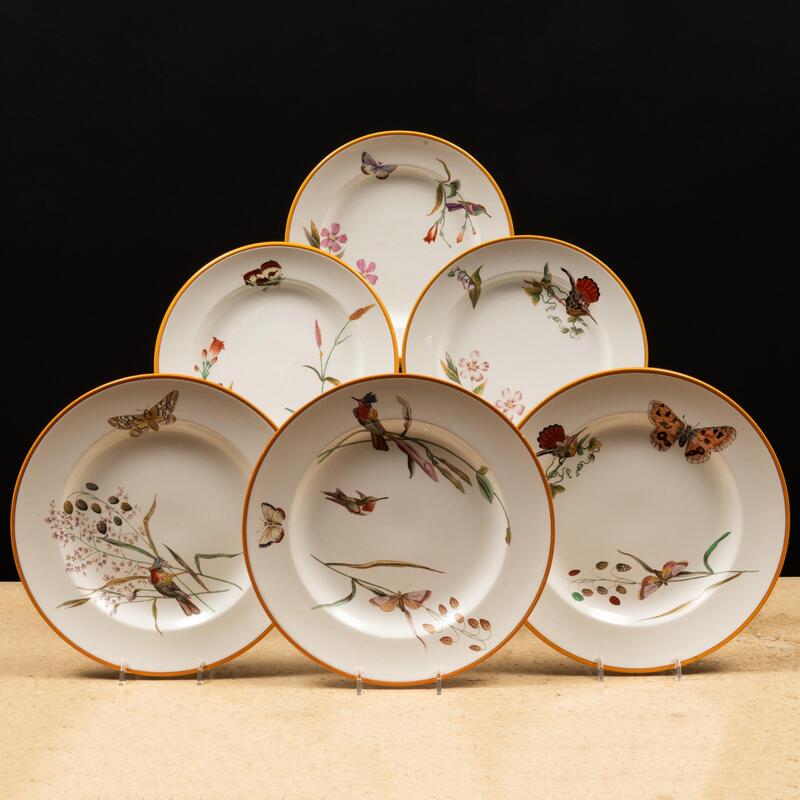 Appraisal: Wedgwood Porcelain Part Service Decorated with Birds Insects and Flowers