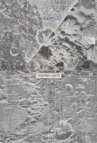 Appraisal: FLOWN Apollo Lunar Orbit Chart carried to the lunar surface