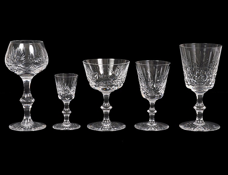 Appraisal: PCS EDINBURGH SCOTTISH CUT GLASS DRINKS SERVICE th Century Acid