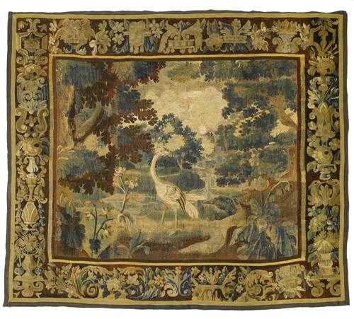 Appraisal: VERDURE TAPESTRY Louis XV probably France th century Depicting a