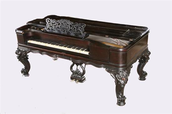 Appraisal: STEINWAY PIANO New York Rococo style parlor grand with ebonized