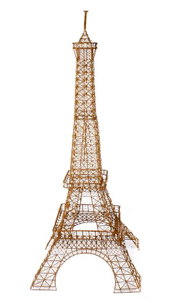 Appraisal: A bronze and crystal Eiffel tower height in width in