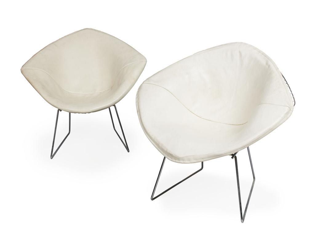 Appraisal: HARRY BERTOIA - PAIR OF 'DIAMOND' CHAIRS DESIGNED each with