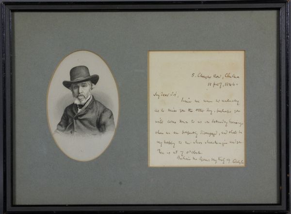 Appraisal: Autographed signed letter written by Thomas Carlyle dated July includes