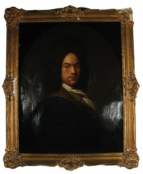 Appraisal: French School th century A portrait of a gentleman oil