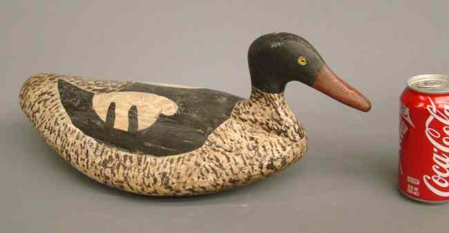 Appraisal: Folk art painted decoy '' Length