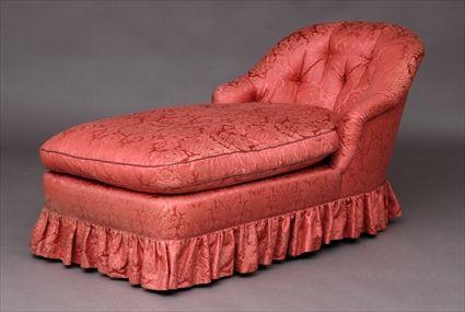 Appraisal: VICTORIAN-STYLE UPHOLSTERED DAY BED in x ft x in Provenance