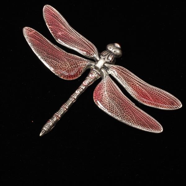 Appraisal: Catherine Popesco France silvertone and enamel dragonfly figural brooch