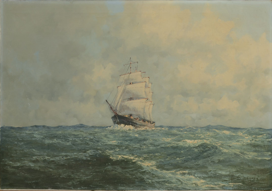 Appraisal: DE JONGERE Marinus Dutch - ''Clippership at Full Sail on