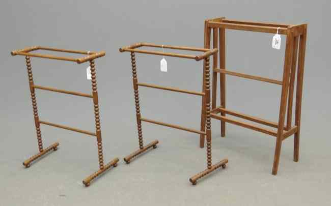 Appraisal: Lot three various wooden drying racks