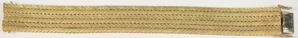 Appraisal: Tiffany Company Karat Gold Mesh Bracelet length inches grams Tiffany