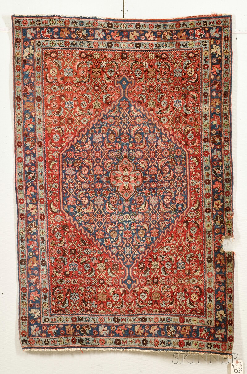 Appraisal: Bidjar Rug Northwest Persia early th century edge gouge ft