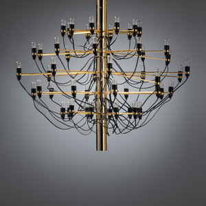 Appraisal: Gino Sarfatti - Chandelier model FLOS Italy lacquered brass steel