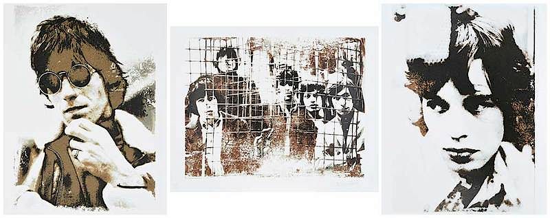 Appraisal: Gered Mankowitz British born Three silkscreens of The Rolling Stones