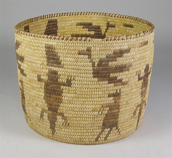 Appraisal: Native American Papago Basket with Animal Decoration Basket with scorpion