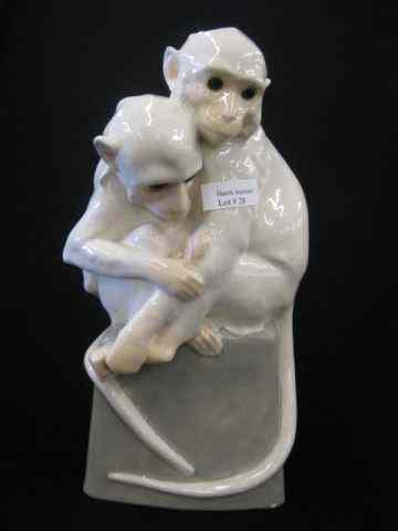 Appraisal: Wiener Werkstatte Austria Pottery Figurineof two monkeys '' tall scarce