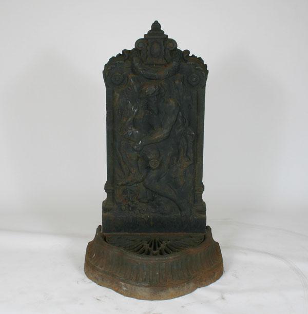 Appraisal: Victorian standing cast iron Neptune fountain Victorian era cast frame