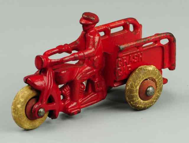 Appraisal: HUBLEY CRASH CAR Cast iron painted in red overall cast