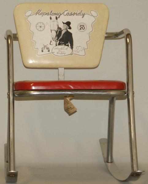 Appraisal: Vintage Hopalong Cassidy Child's Rocking Chair Red Nice depiction of