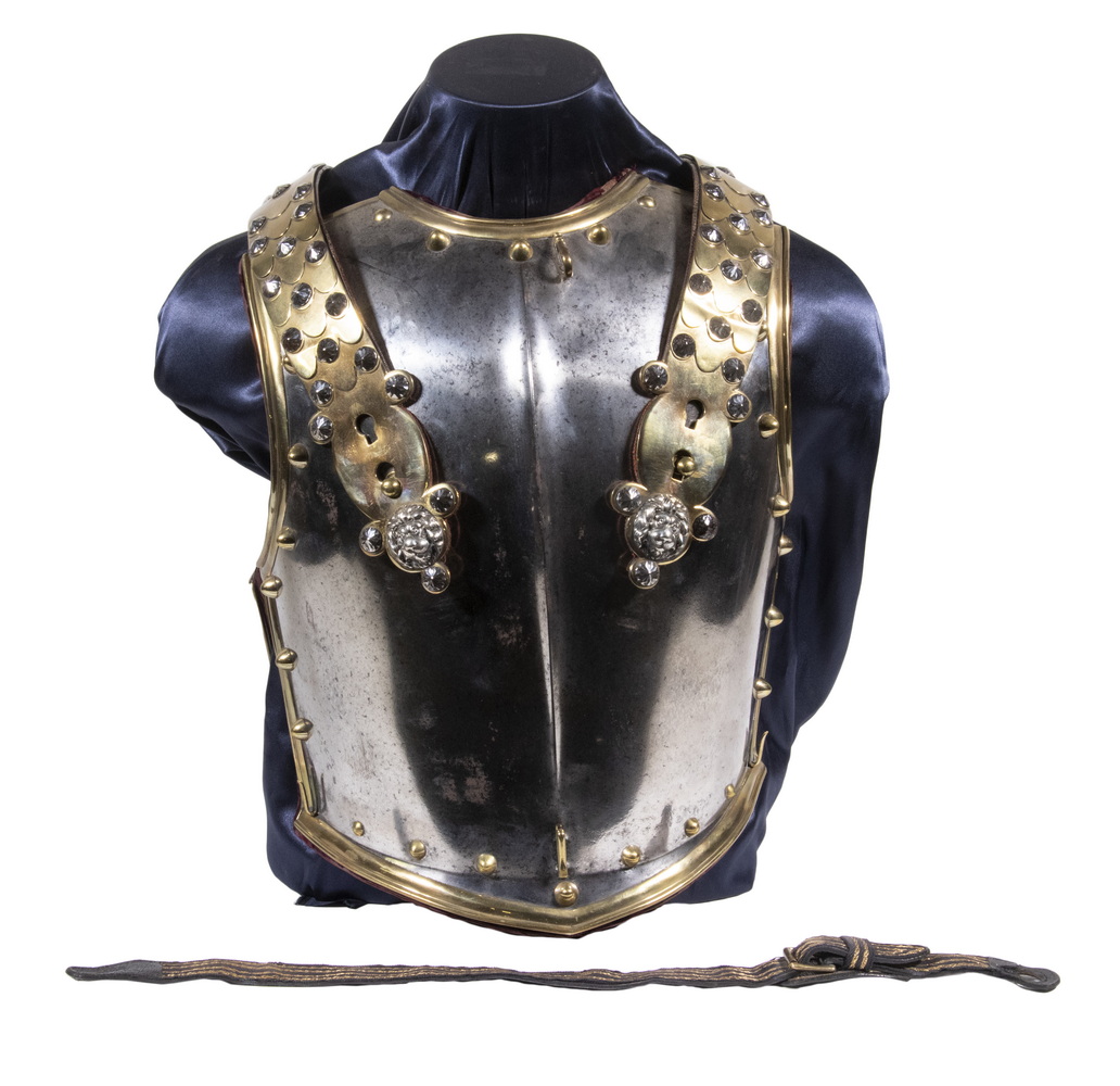 Appraisal: RARE EDWARDIAN BRITISH HORSE GUARDS CEREMONIAL OFFICER'S CUIRASS With front