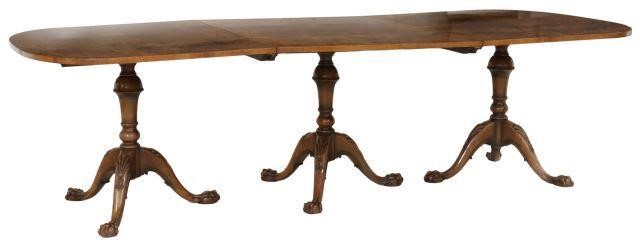 Appraisal: Chippendale style walnut dining table early to mid th c