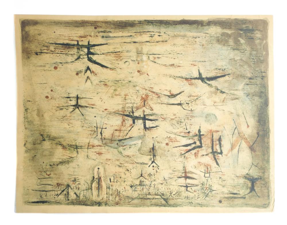 Appraisal: ZAO WOU-KI CIEL DE PARIS LITHOGRAPH SIGNEDZao Wou-Ki Chinese French