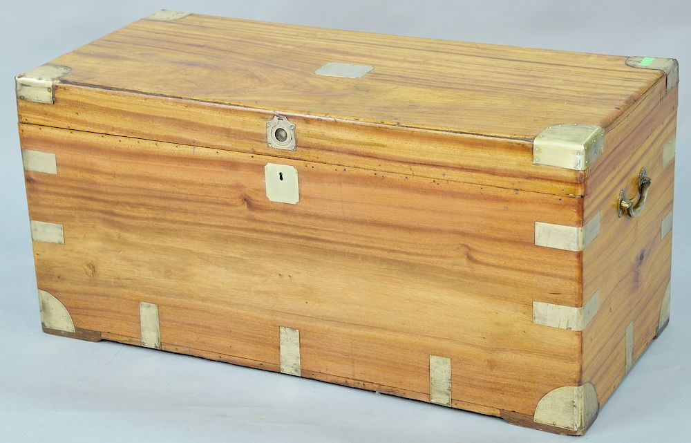 Appraisal: Camphoorwood chest with lift top th century ht in top