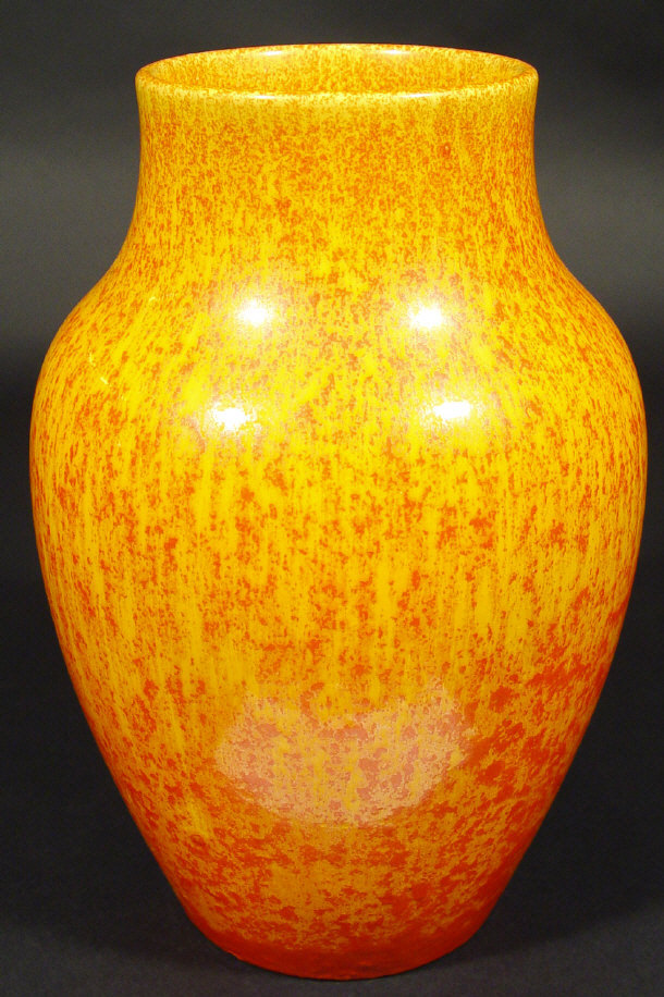 Appraisal: Pilkingtons Royal Lancastrian vase decorated with a mottled orange glaze