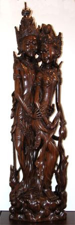 Appraisal: Artist th Century Balinese Title Embracing Couple Date th Century