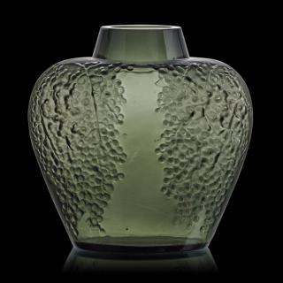 Appraisal: LALIQUE Poivre vase smoky topaz glass LALIQUE Poivre vase France